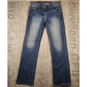 Calvin Klein Jeans men's 34 x 32 Straight Fit Dark Wash Denim stretch